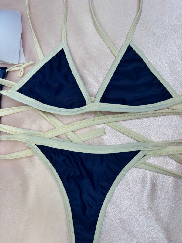 Producto - Bikini Azul Náutico con Marfil - 2
