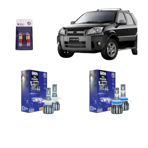 Producto - Kit Cree Led IR100 Luz Baja Alta Y Antiniebla Ford Ecosport Hasta 2011