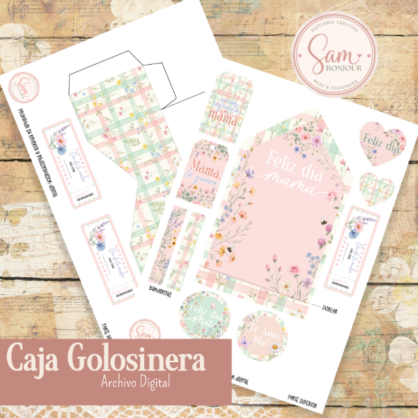 Producto - Archivo Imprimible: Caja Golosinera - 1