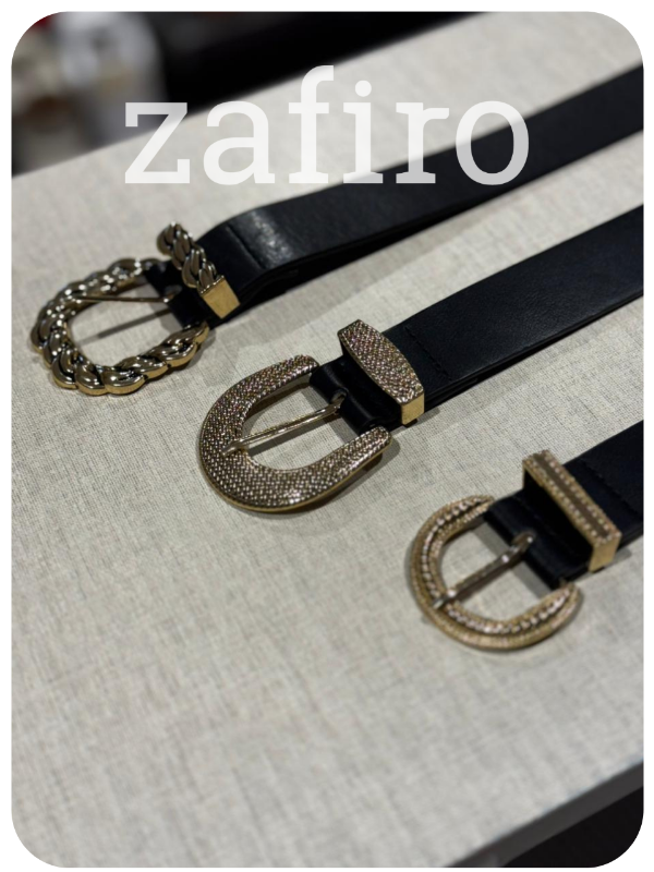 Producto - Cinturón Liso Hebilla Dorada 2