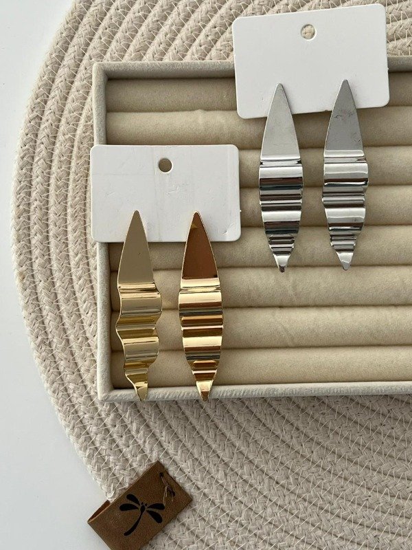 Producto - AROS CHAPONES LARGOS PLATEADOS