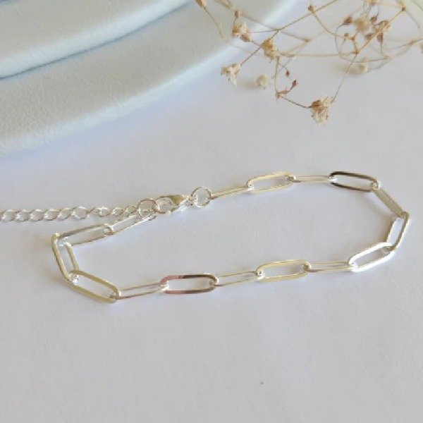 Producto - Pulsera Eslabonada Acero Blanco 17.8cm Lolita