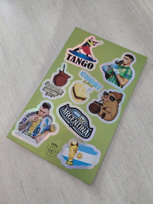 Producto - Planchitas de stickers - Argentina #001