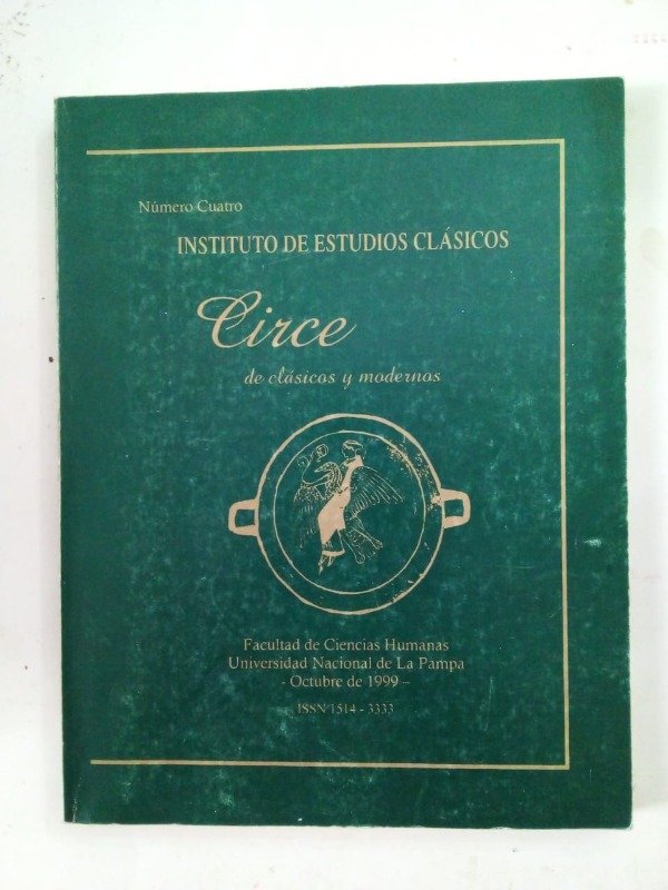 Producto - Circe de clásicos y modernos #4 - Octubre 1999 - UN La Pampa