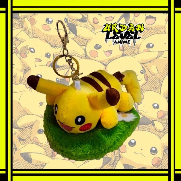 Producto - Llavero Peluche Pikachu Acostado hoja Pokémon