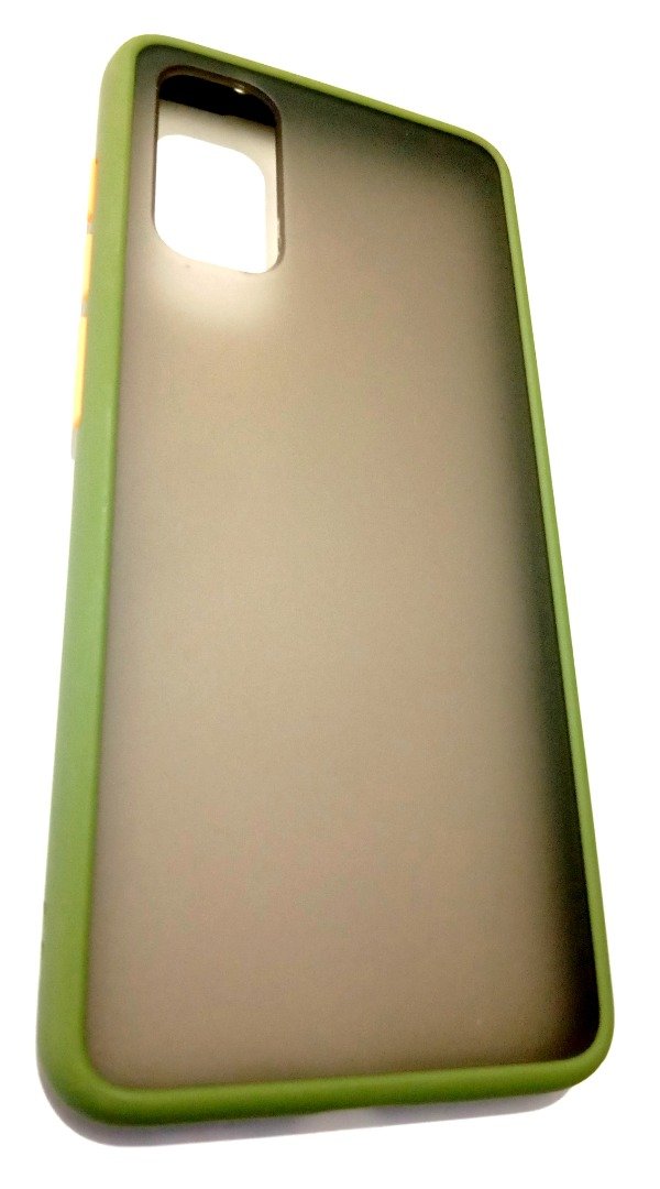 Producto - Funda Traslúcida oscuro borde Verde para Samsung S20