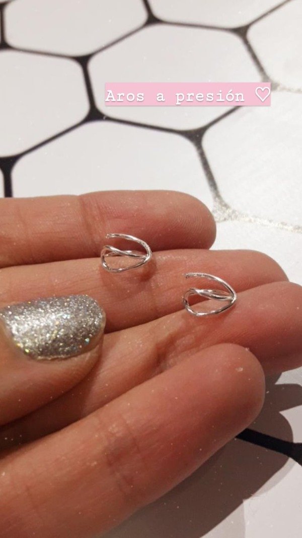 Producto - Aros Bidu Cuff de Plata Cruzados (por unidad)