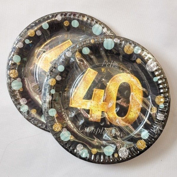 Producto - Plato de 17cm ANIVERSARIO 40 x6un