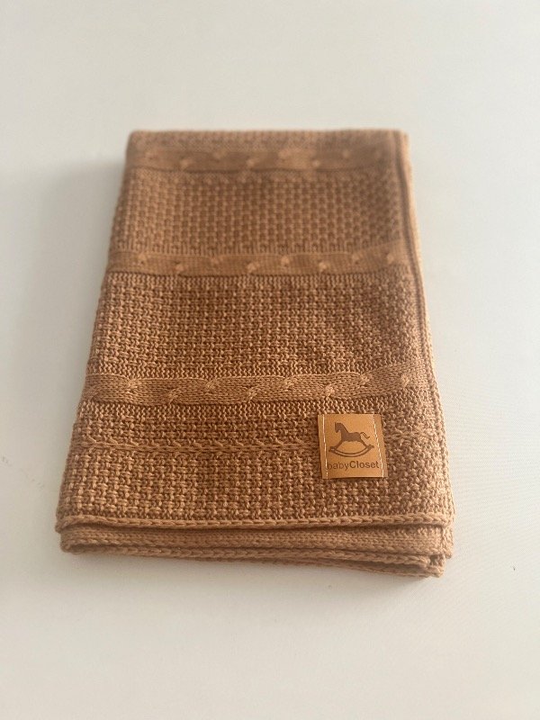 Producto - Manta BC tejida marron