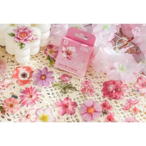 Producto - Stickers 50 flores rosas