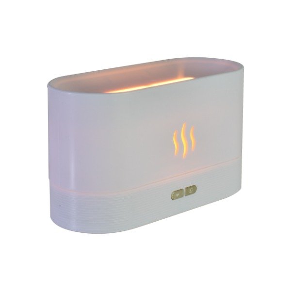 Producto - Difusor Humidificador BLANCO Aromatizador Led Llama Fuego