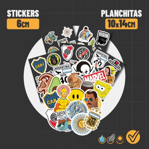 Producto - Stickers uv + planchitas - combos grandes