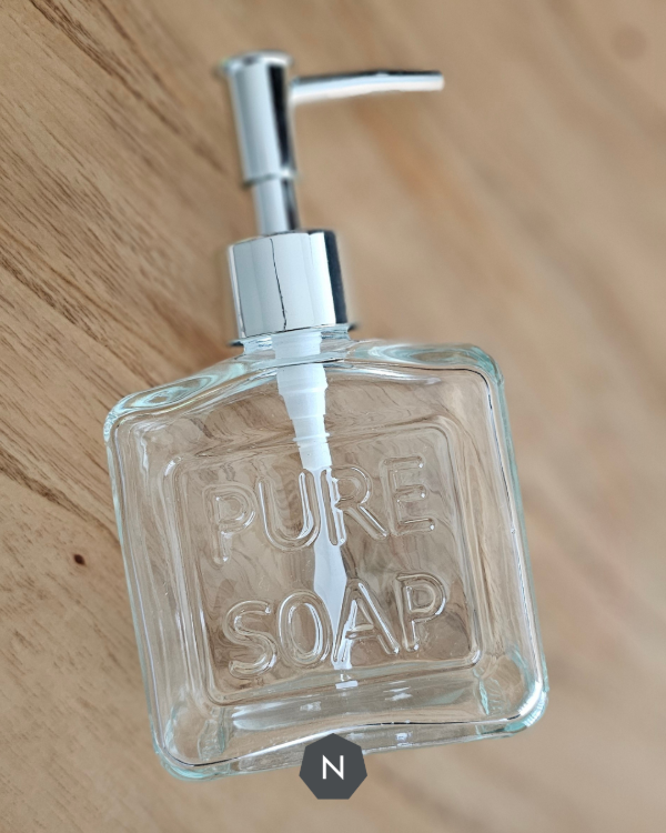 Producto - Dispenser de jabón de vidrio - Modelo petaca