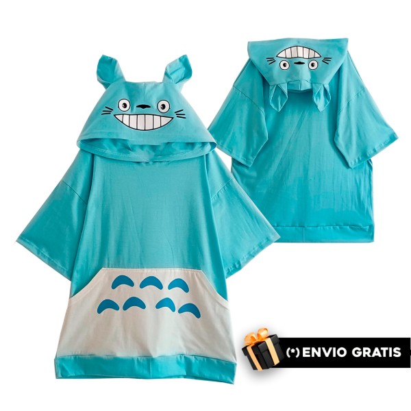 Producto - Remera Totoro Pocket Celeste Algodón Unisex - 0