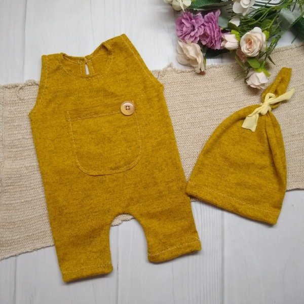 Producto - Romper + Dormilón Mostaza NB