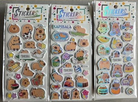 Producto - PLANCHA STICKERS CAPIBARA