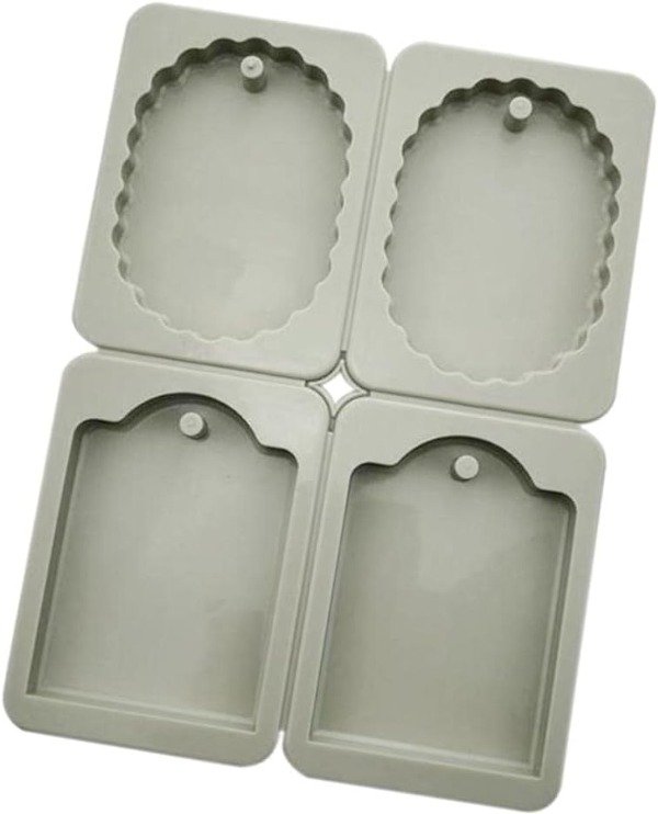 Producto - Molde Silicona Tablitas Aromáticas Ovalo Ondeado Etiqueta x4 P/ Velas