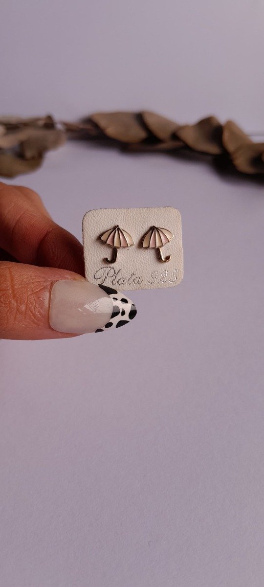 Producto - Aros plata paragua esmaltado