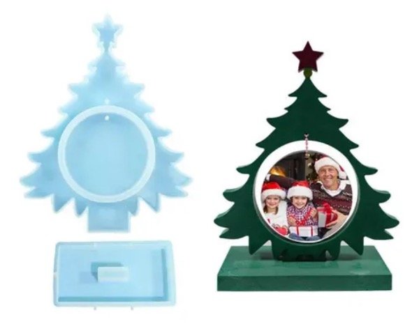 Producto - MOLDE SILICONA PORTA RETRATO ARBOL DE NAVIDAD