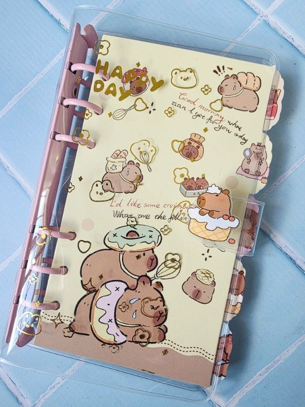 Producto - Libreta Capybara tapa transparente