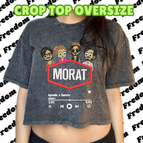 Producto - Crop top oversize bordado- morat