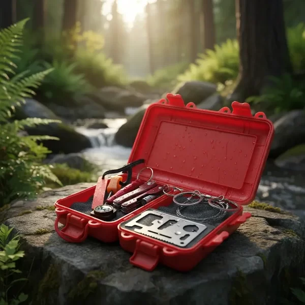 Producto - Kit Supervivencia Emergencia Set Outdoor Caja Estanco 7 En 1