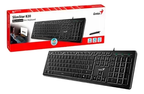 Producto - Teclado Genius Slimstar 820 Iluminado Luces Led Cable Usb