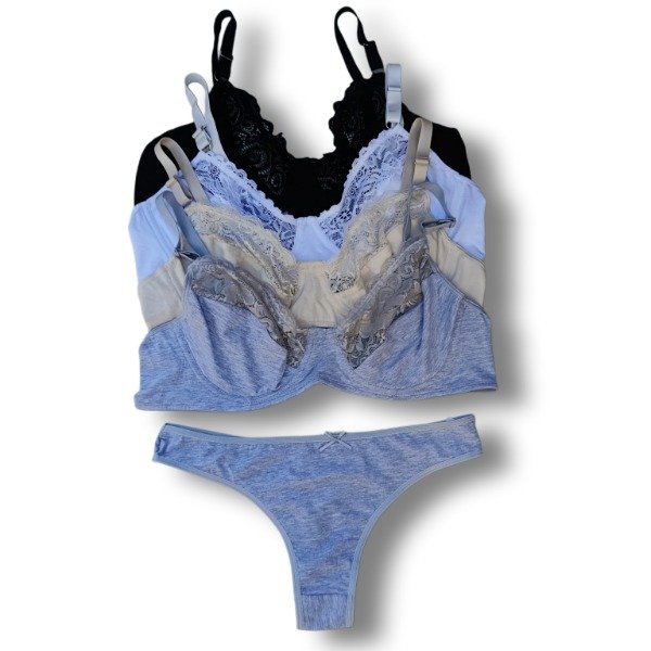 Producto - Conjunto Brassier Algodón y Encaje Especiales