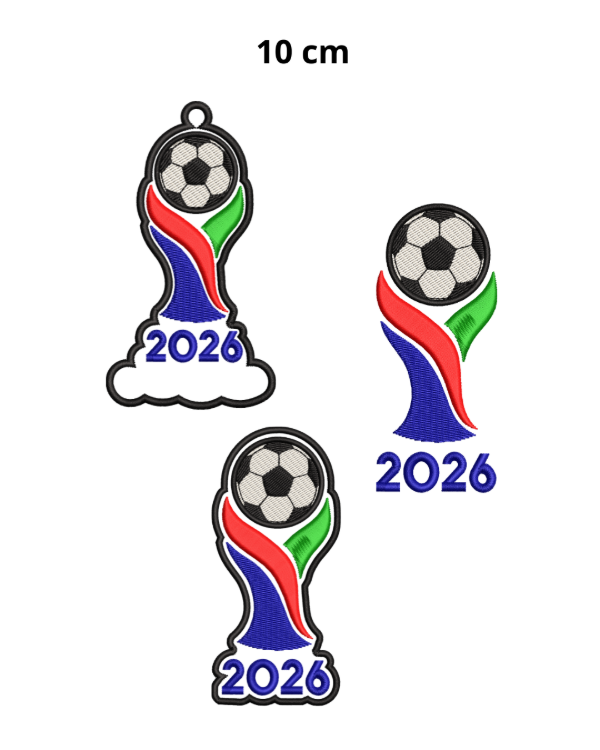 Producto - Copa del mundo 2026 x3 diseños tag, aplique y clásico 10 cm