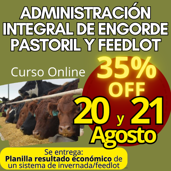 Producto - Curso Online: Administración Integral de Engorde Pastoril y Feedlot