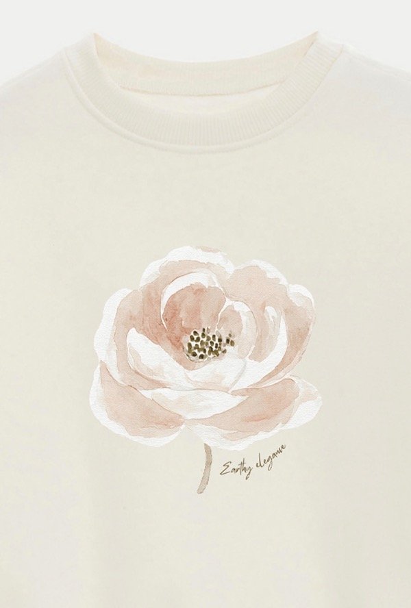 Producto - BUZO CROP ESTAMPADO EARTHY ELEGANCE Natural S - 1