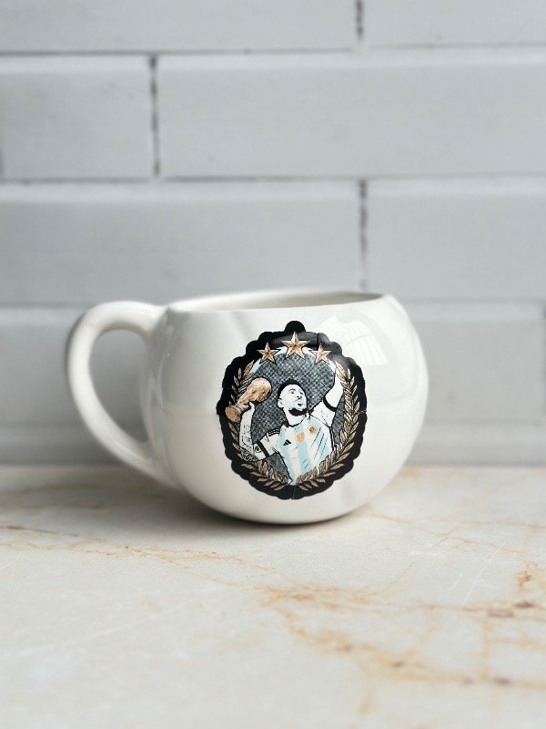 Producto - Taza pelota - Messi - fondo negro