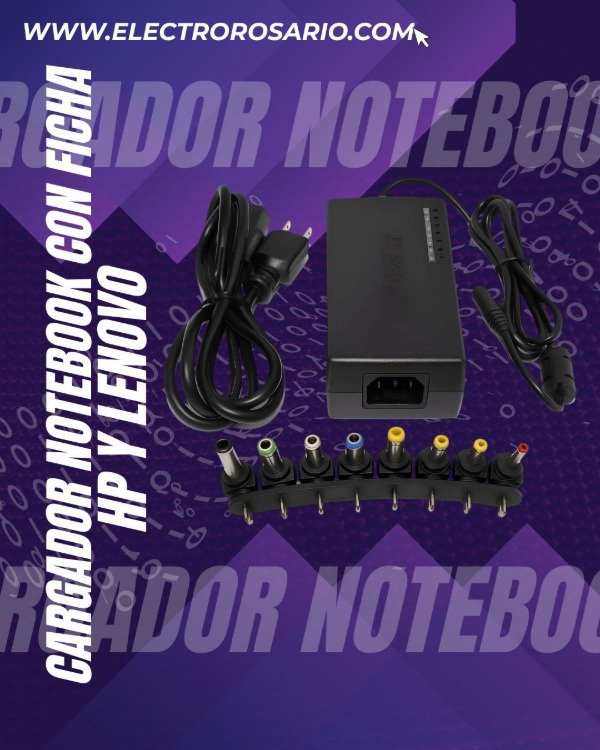 Producto - CARGADOR NOTEBOOK CON FICHA HP Y LENOVO
