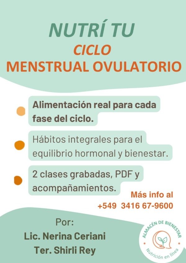 Producto - Nutrición para el ciclo menstrual