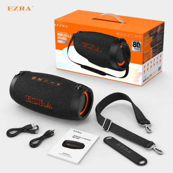 Producto - Parlante Bluetooth 5.3 Potencia 80w Batería Larga Duración Con Correa NL107. - 0