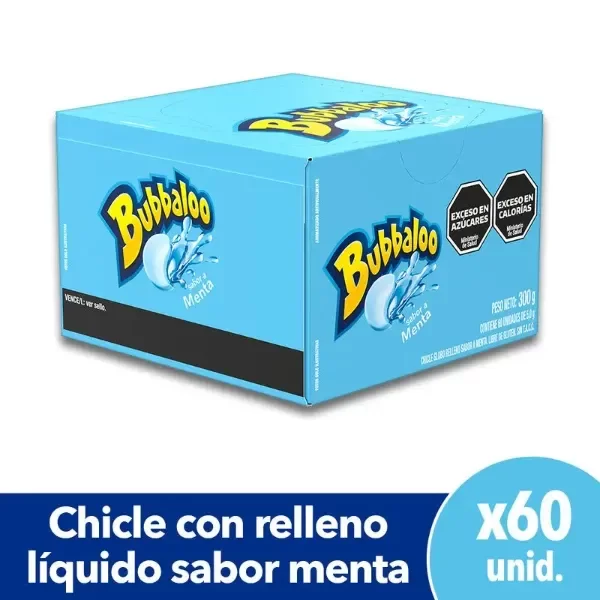 Producto - CHICLE BUBBALOO MENTA X60UN
