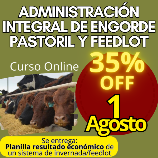 Producto - Curso Online: Administración Integral de Engorde Pastoril y Feedlot