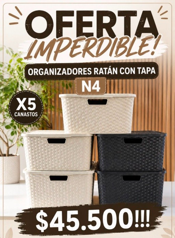 Producto - COMBO X5 CAJAS CON TAPA - N4