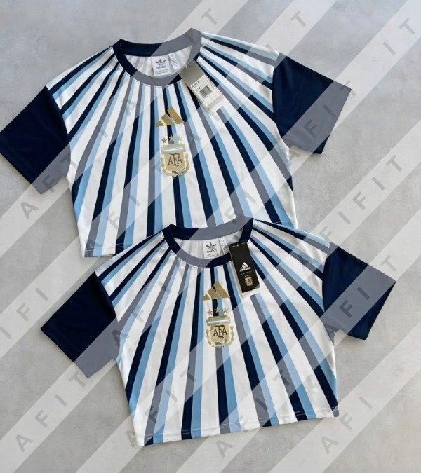 Producto - Camiseta Crop ARG Pre-Match PREMIUM