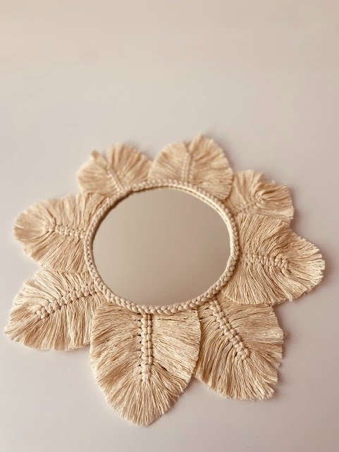 Producto - Espejo Macrame Hojas Mediano
