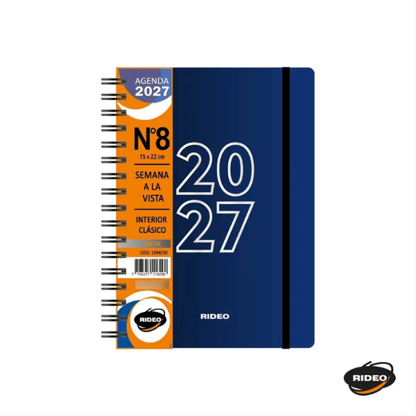 Producto - Agenda 2027 N8 Semanal Rideo Metal - 4