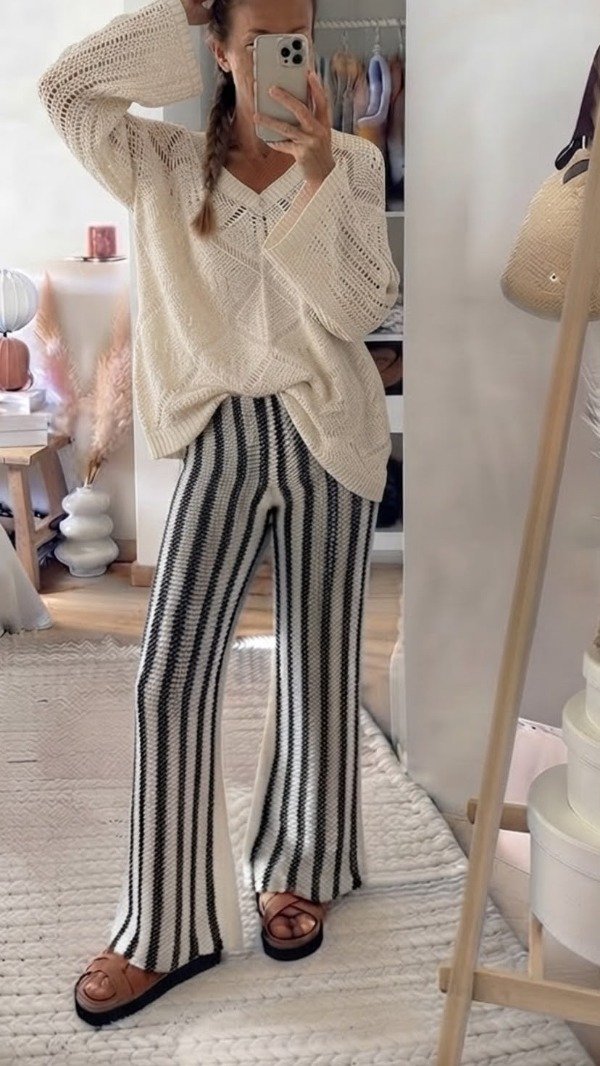 Producto - PALAZZO CALADO BLACK AND WHITE - 3