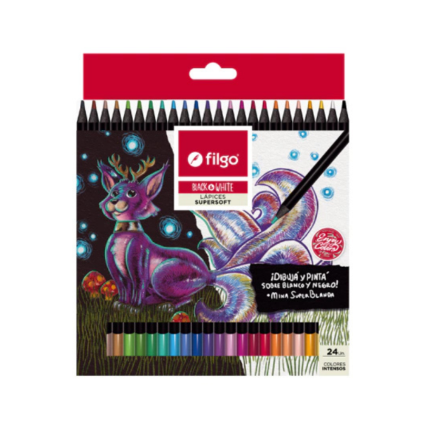 Producto - Lápices de Colores Black y White 24