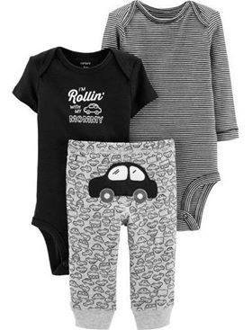 Producto - Trio Bebe con Dos Bodies Negro Auto