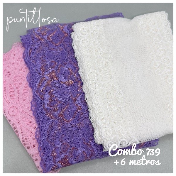 Producto - Combo 739- Puntillas Surtidas +6  metros