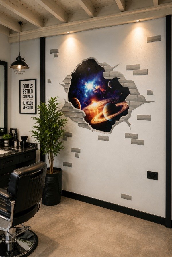 Producto - Vinilo impreso pared universo