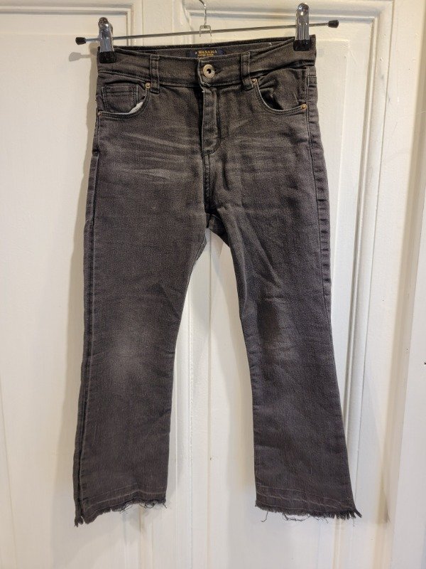 Producto - Jean WANAMA recto negro desflecado Talle 8 años - PRECIO: 13X