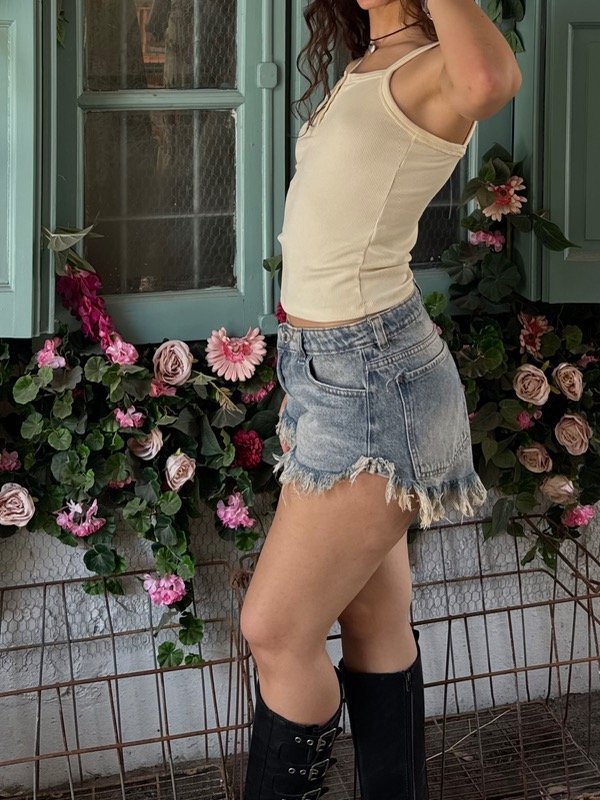 Producto - Short tiro bajo jean (azul)