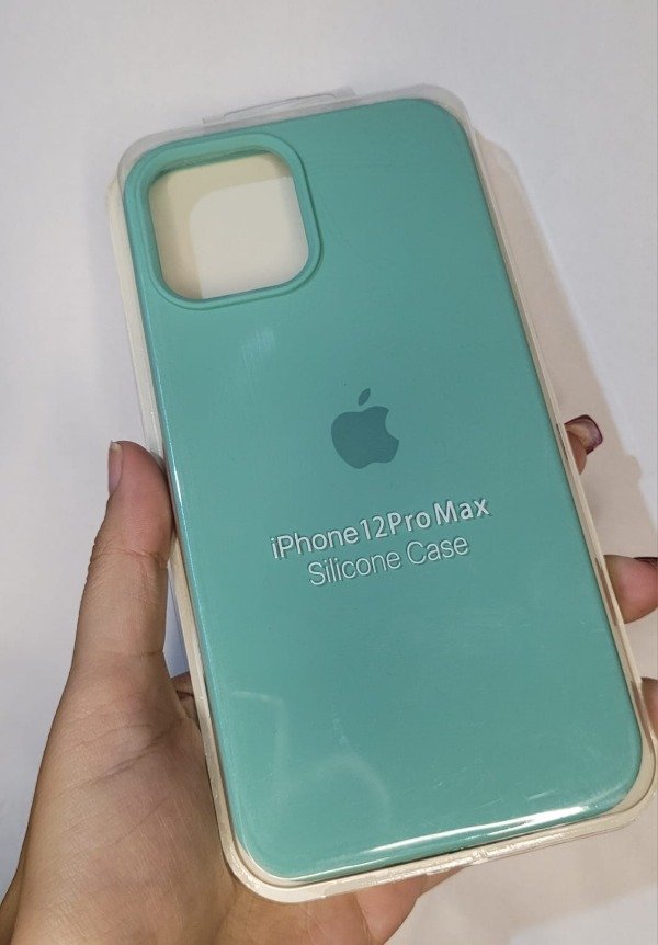 Producto - Iph 12 pro max silicona case turquesa