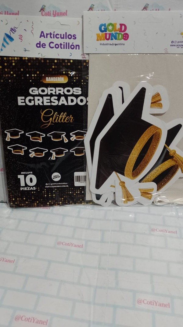 Producto - Banderin gorro egresados negro